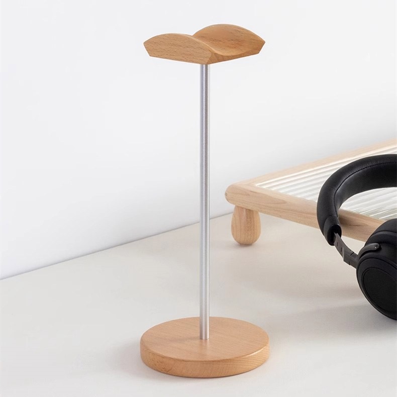 블랙 월넛 우드 & 알루미늄 헤드폰 스탠드, 내추럴 월 - Outdoor Furniture Wood 리뷰 및 가격