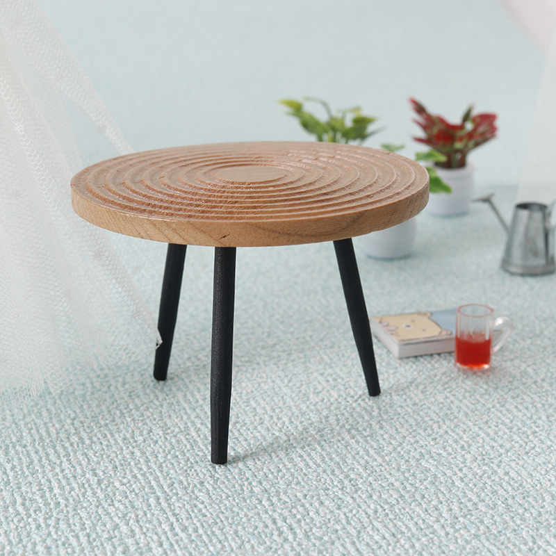 1:12 인형집 미니어처 원형 테이블 티 테이블 인형  - Outdoor Furniture Wood 리뷰 및 가격
