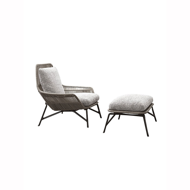 로프 디자인 금속 프레임 방수 의자 긴 석재 테이블 및 - Outdoor Furniture Metal Chairs 리뷰 및 가격