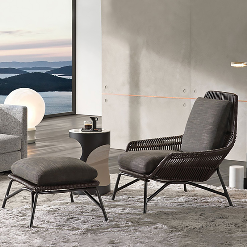 로프 디자인 금속 프레임 방수 의자 긴 석재 테이블 및 - Outdoor Furniture Metal Chairs 리뷰 및 가격