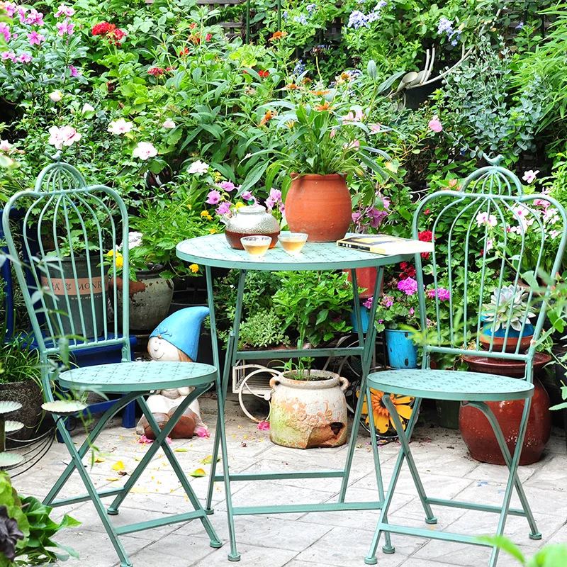 야외 안뜰 정원 의자, 다리미 할로우 아웃 접이식 테이 - Outdoor Furniture Metal Chairs 리뷰 및 가격