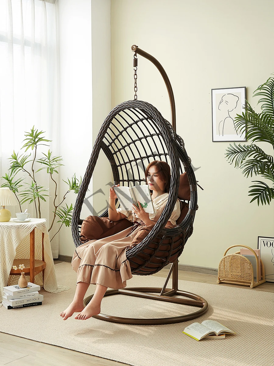 행잉 바스켓 라탄 의자 스윙 실내용 홈 라운지 발코니  - Outdoor Furniture Metal Chairs 리뷰 및 가격