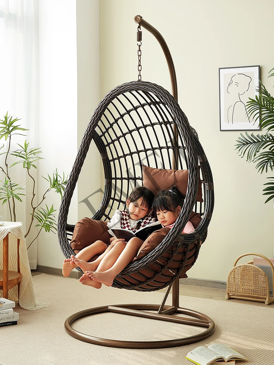 행잉 바스켓 라탄 의자 스윙 실내용 홈 라운지 발코니  - Outdoor Furniture Metal Chairs 리뷰 및 가격